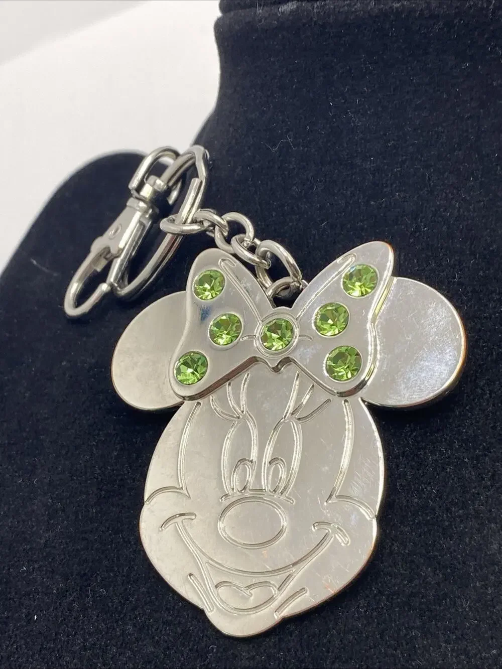 Vintage Minnie Mouse Silver Keychain